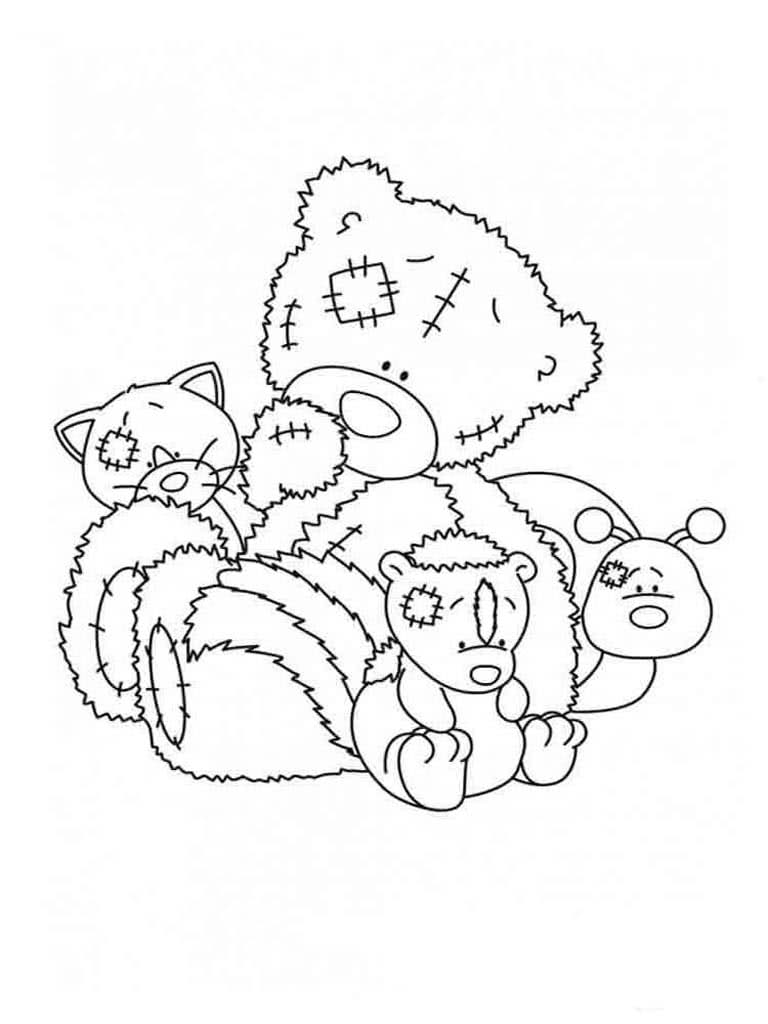 Раскраски Мишки Тедди (Teddy Bears)