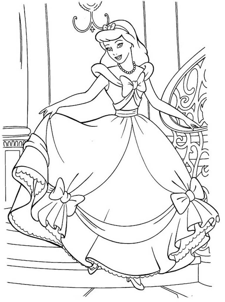 Раскраски принцесса Золушка