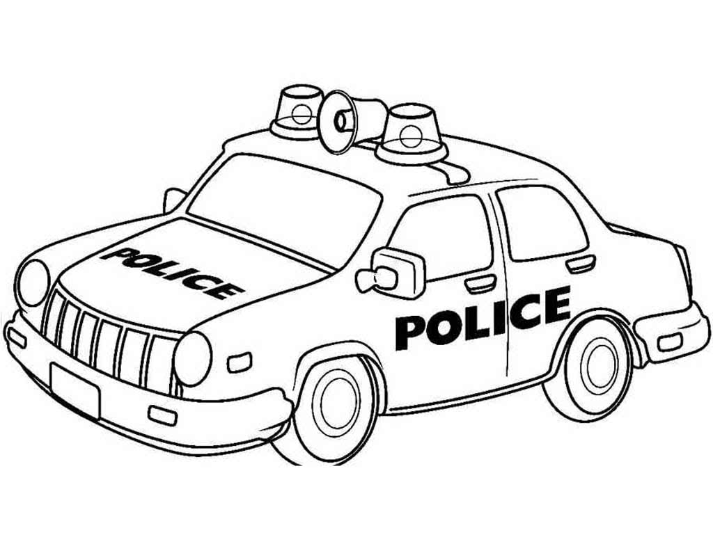 Раскраски Полицейские машины